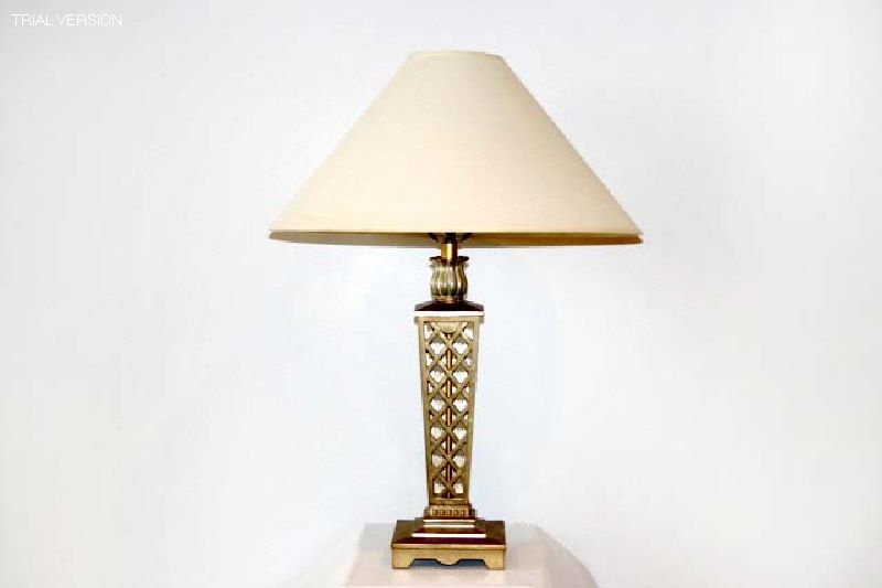 French Gold Trellis Table Lamp