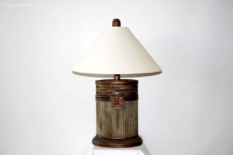 Oval Reed Basket Table Lamp