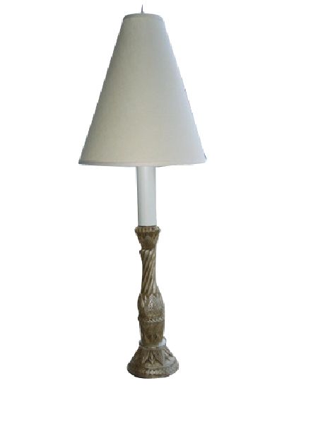 Silver & Creme Buffet Lamp