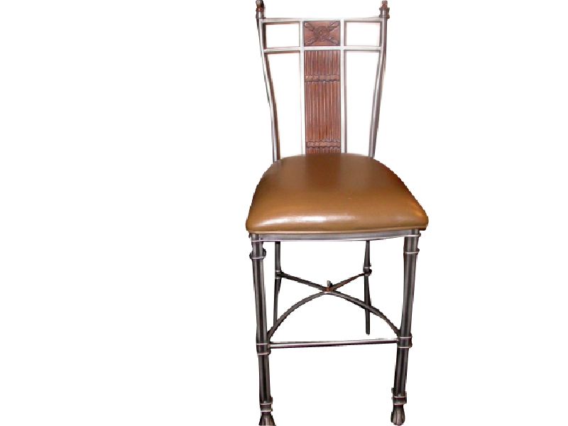 Transitional Metal Bar Stool