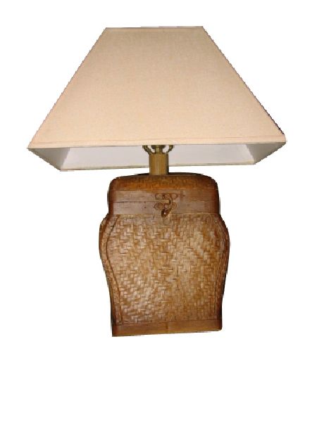 Coffee Wickerwork Table Lamp