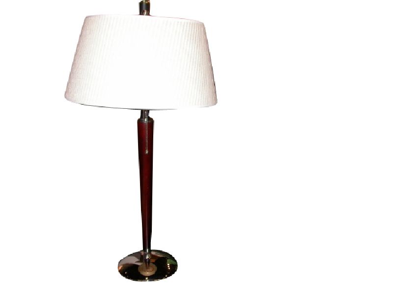 Chrome & Cherry Table Lamp