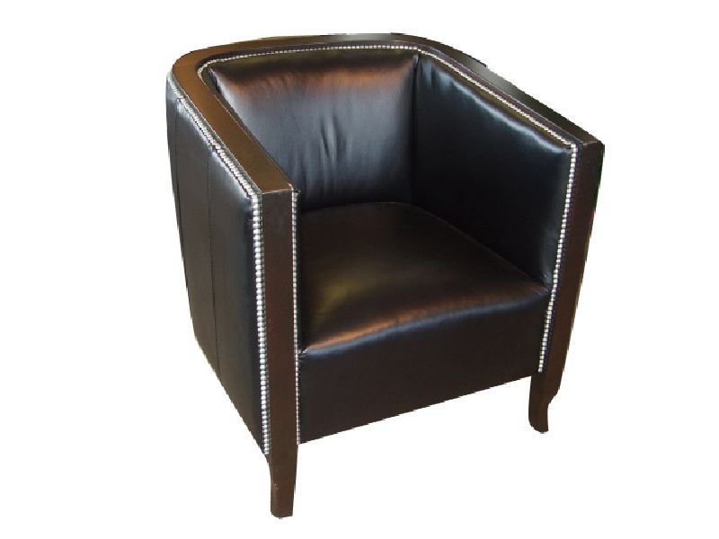 Slater Black Leather Martini Chair