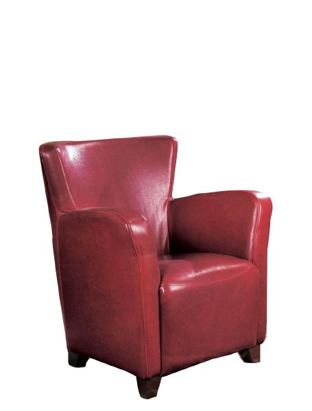 Rose Red Vinyl Club Chair