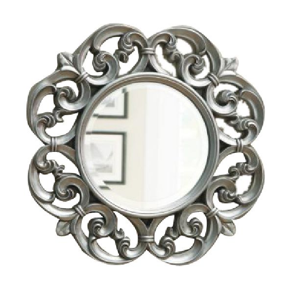 Scalloped Round Mirror