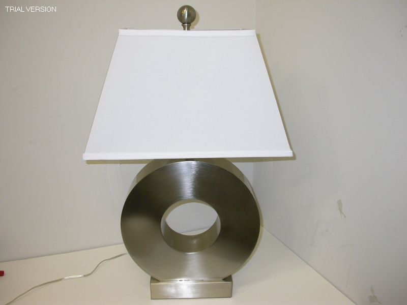 Brushed Steel Donut Lamp