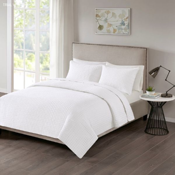 Gia White King Coverlet Set