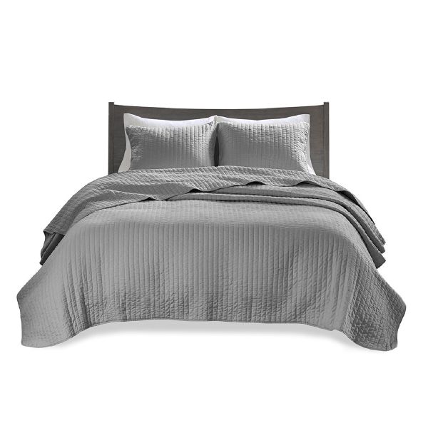 Connor Grey Queen Coverlet