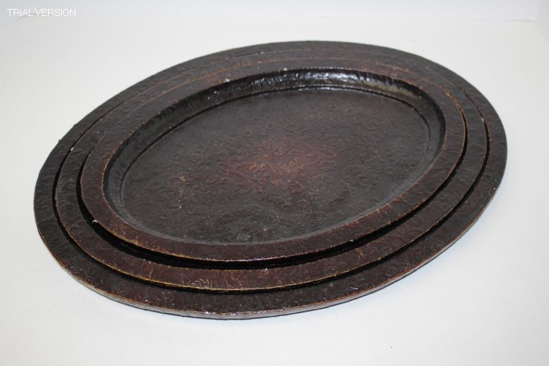 Set Of 3 Oval Trays