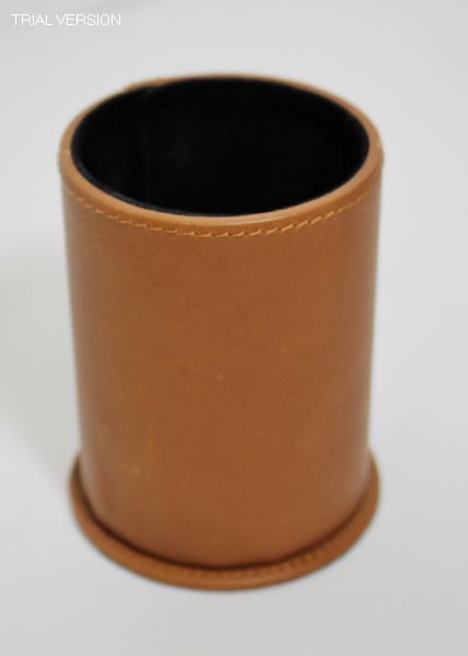 Tan Leather Pencil Holder