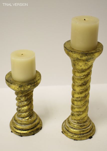 Pair Of Gold Candlestick