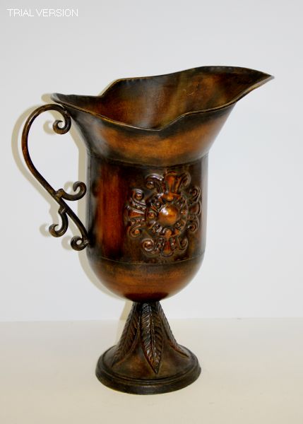 Footed Pitcher - Antique Bronze