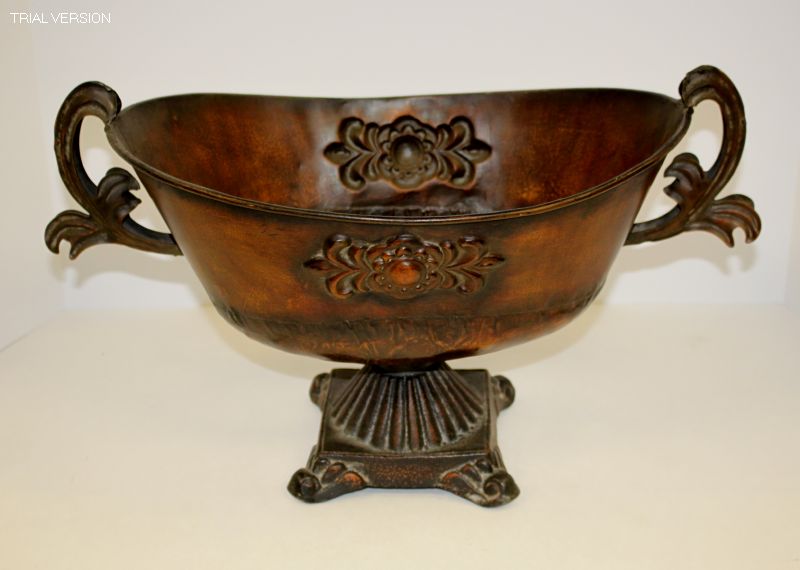 Lg Pedestal Bowl - Antique Bronze