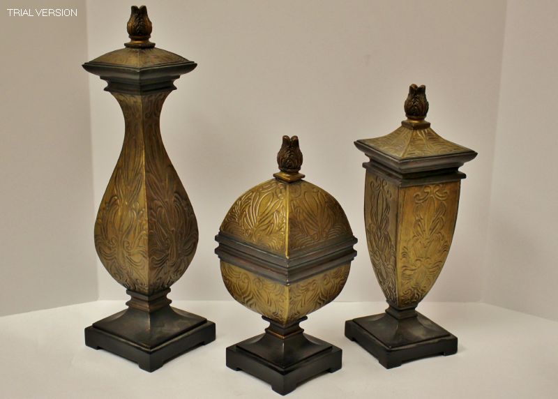 S/3 Finials - Hammered