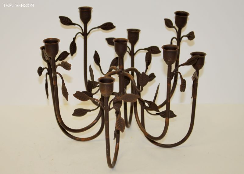 Metal Leaf Candle Holder