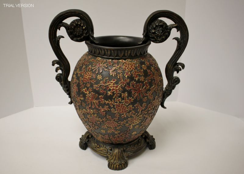 Vase W/Rosette Handles