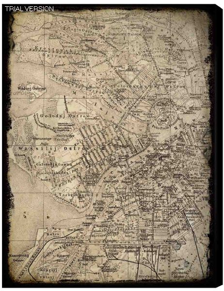 Antique Saint Petersburg Map