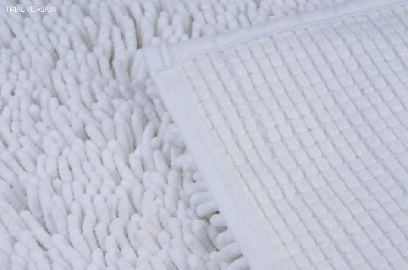 White Chennile Bath Mat