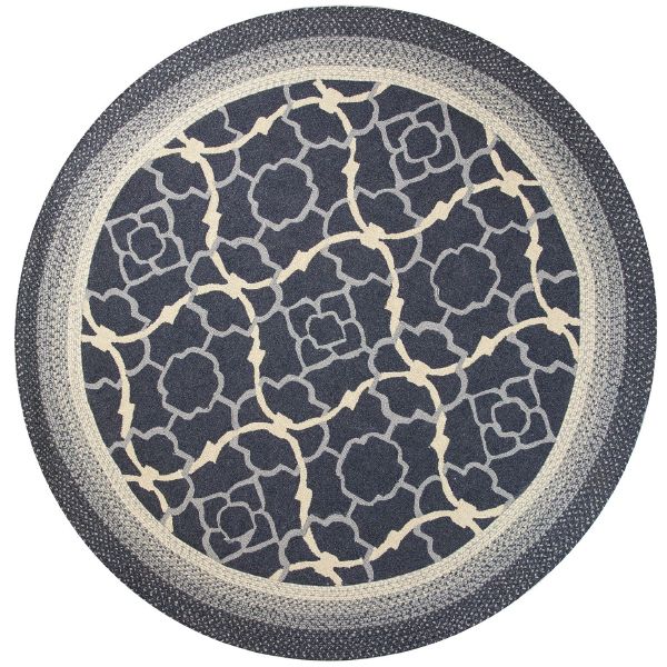 Charcoal Filigree 7.5' Round Rug