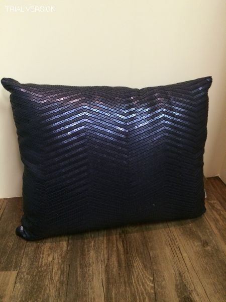 Navy Sequin Pillow