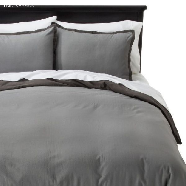 King Grey Linen Duvet Set